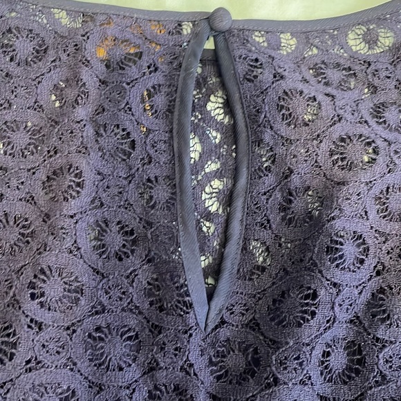 LAUNDRY by SHELLI SEGAL sz 4 Navy Blue lace overlay dress with camisole slip - Picture 8 of 9